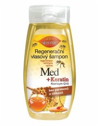 Bione Cosmetics Regeneračný vlasový šampón Med + Q10 260 ml