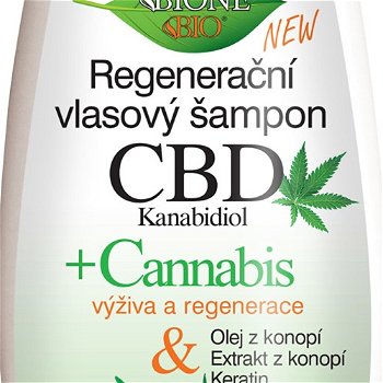 Bione Cosmetics Regeneračný výživný šampón CBD Kanabidiol 260 ml