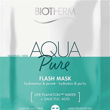 Biotherm Hydratačná pleťová maska ​​s kyselinou salicylovou Aqua Pure (Super Mask) 35 ml