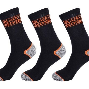 BLACK & DECKER SOCKS BLACK 3P Pracovné ponožky, , veľkosť