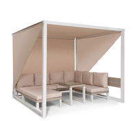 Blumfeldt Havana & Lounge-Set, pergola & lounge-set, 270 x 230 x 270 cm, 4 dvojsedadlá, biela