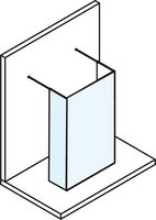 Bočné zástena k sprchovacím dverám 88 cm Polysan Modular MS110B