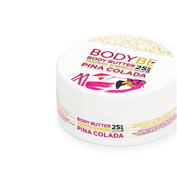 BODYBE Opaľovací maslo sa trblietavým efektom Piña Colada SPF 25 ( Body Butter Tanning Shimmer) 150 ml