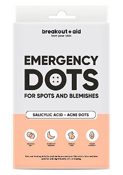 Breakout+aid Náplasti na akné s kyselinou salicylovou Emergency Dots 48 ks