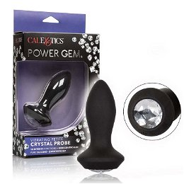 CalExotics Power Gem vibračný análny šperk Čierna