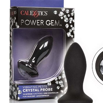 CalExotics Power Gem vibračný análny šperk Čierna