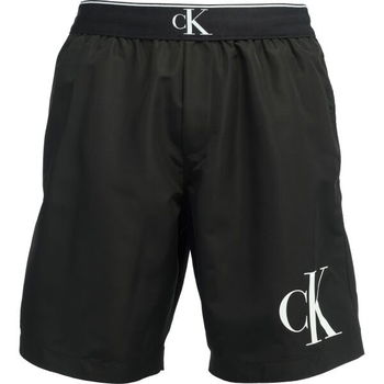 Calvin Klein MONOGRAM-LONG WAISTBAND Pánske kúpacie šortky, čierna, veľkosť