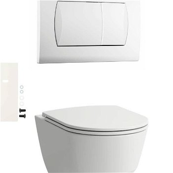Cenovo zvýhodnený závesný WC set Jika do ľahkých stien / predstenová montáž + WC Laufen SIKOJSL1