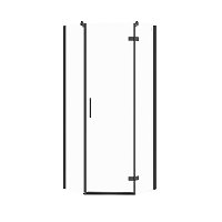 CERSANIT - Päťuholný sprchovací kút JOTA 80X80X195, PRAVÝ, priehľadné sklo, čierny S160-011