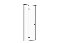 CERSANIT - Sprchové dvere LARGA ČIERNE 80X195, ľavé, číre sklo S932-127