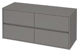 CERSANIT - Umývadlová skrinka CREA s doskou 120, sivá mat S931-006