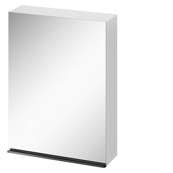 CERSANIT - Zrkadlová skrinka VIRGO 60 biela s čiernymi úchytmi S522-014