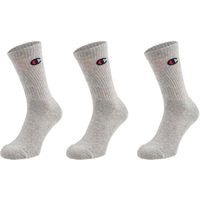 Champion 3PK CREW SOCKS Unisexové ponožky, sivá, veľkosť