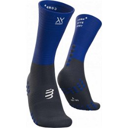 Compressport MID COMPRESSION SOCKS Bežecké ponožky, modrá, veľkosť