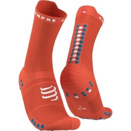 Compressport PRO RACING SOCK v4.0 RUN HIGH Bežecké ponožky, oranžová, veľkosť