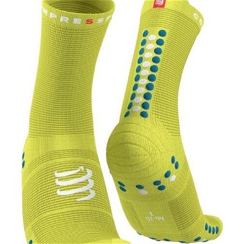 Compressport PRO RACING SOCK v4.0 RUN HIGH Bežecké ponožky, zelená, veľkosť