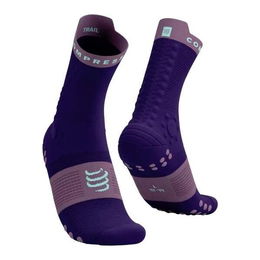 Compressport PRO RACING SOCKS v4.0 TRAIL Bežecké ponožky, fialová, veľkosť