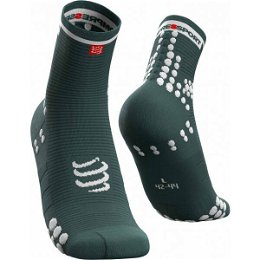 Compressport RACE V3.0 RUN HI Bežecké ponožky, tmavo zelená, veľkosť