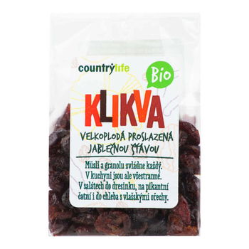 Country life kľukva veľkoplodá (brusnice) Zavárané jablkovou šťavou 100 g