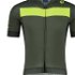 Cyklistický dres Rogelli Prime khaki/reflexne žltý ROG351466