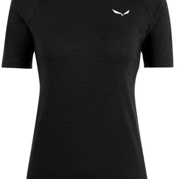 Dámske termo oblečenie tričko Salewa Cristallo warm merino responsive black out 28208-0910