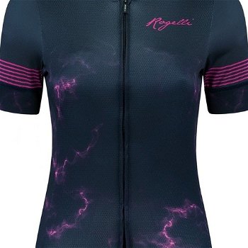 Dámsky cyklistický dres Rogelli Marble modro/ružový