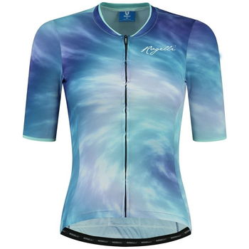 Dámsky cyklistický dres Rogelli Tie Dye modrý ROG351499