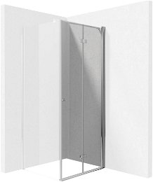 DEANTE - Kerria plus chróm - Sprchové dvere , systém Kerria Plus, 80 cm - skladacia KTSX042P
