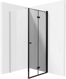 DEANTE - Kerria plus čierna - Sprchové dvere bez stenového profilu, systém Kerria Plus, 70 cm - skladacia KTSXN47P