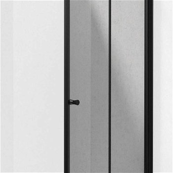 DEANTE - Kerria plus čierna - Sprchové dvere bez stenového profilu, systém Kerria Plus, 90 cm - skladacia KTSXN41P