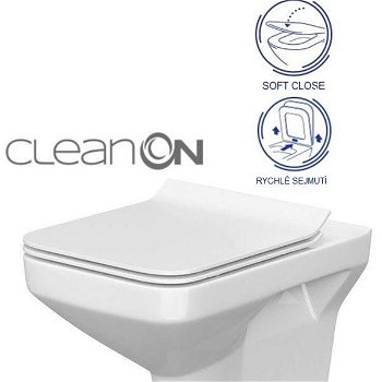 DEANTE Podstavný rám, pre závesné WC misy bez tlačidla + WC CERSANIT CLEANON COMO + SEDADLO CST_WC01 X CO1