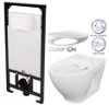DEANTE Podstavný rám, pre závesné WC misy bez tlačidla + WC CERSANIT CLEANON MODUO + SEDADLO CST_WC01 X MO1