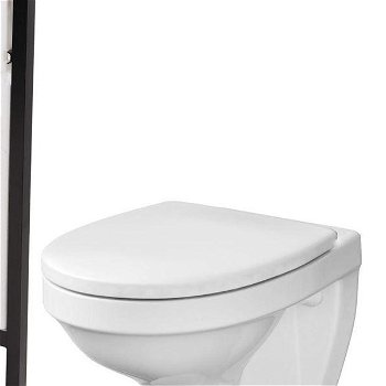 DEANTE Podstavný rám, pre závesné WC misy bez tlačidla + WC CERSANIT DELFI + SEDADLO CST_WC01 X DE1