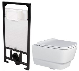 DEANTE Podstavný rám, pre závesné WC misy bez tlačidla + WC MYJOYS MY2 + SEDADLO CST_WC01 X MY2