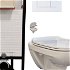 DEANTE Podstavný rám, pre závesné WC misy + SLIM tlačidlo bílé  + WC bez oplachového kruhu Edge + SEDADLO CST_WC01 A51P EG1