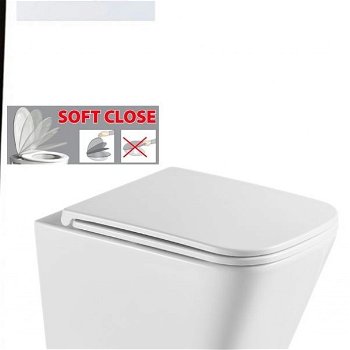 DEANTE Podstavný rám, pre závesné WC misy + SLIM tlačidlo bílé  + WC INVENA FLORINA WITH SOFT  se sedlem RIMLESS CST_WC01 A51P FL1