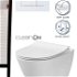 DEANTE Podstavný rám, pre závesné WC misy + SLIM tlačidlo bílé