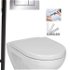 DEANTE Podstavný rám, pre závesné WC misy + SLIM tlačidlo chrom + WC JIKA LYRA PLUS + SEDADLO duraplastu SLOWCLOSE CST_WC01 051P LY5