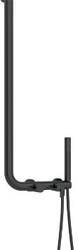 DEANTE - Silia čierna Sprchový stĺp, so sprchovou batériou NQS_N4XM