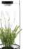 Dekoračný stojan s kvetináčom, LED osvetlenie, 50,3 cm, s umelou kvetinou, VELOM TYP 1