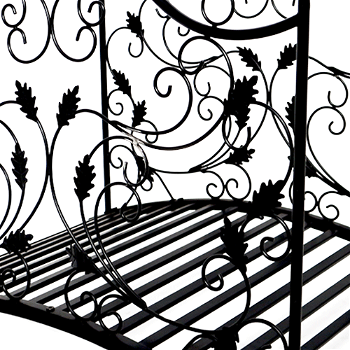 Dekoratívny záhradný mostík, čierny kov, RENAL