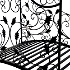 Dekoratívny záhradný mostík, čierny kov, RENAL