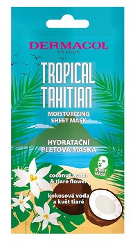 Dermacol Hydratačná textilné maska s kokosovou vodou a kvety tiaré Tropica l Tahitian (Moisturizing Sheet Mask)