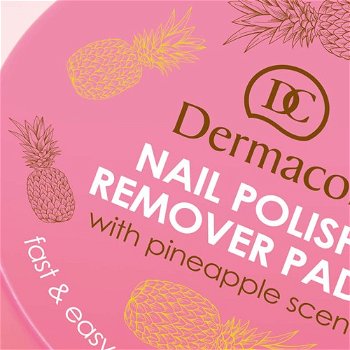 Dermacol Odlakovacie tampóny na nechty s vôňou ananásu (Nail Polish Remover Pads) 32 ks