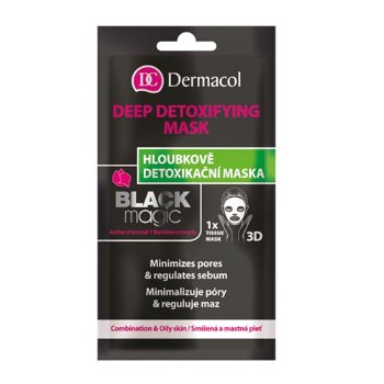 Dermacol Textilné hĺbkovo detoxikačné maska Black Magic (Deep Detoxifying Mask) 15 ml