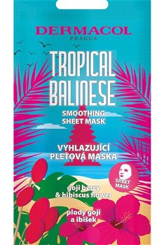 Dermacol Vyhladzujúci textilné maska Tropica l Balinese ( Smooth ing Sheet Mask)