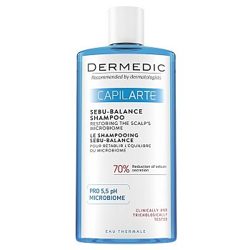 DERMEDIC Šampón pre mastné vlasy obnovujúce mikróbiom pokožky Capilarte 300 ml