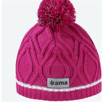 Detská pletená merino čiapky Kama B90 114 ružová
