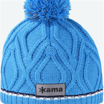 Detská pletená merino čiapky Kama B90 115 tyrkysová