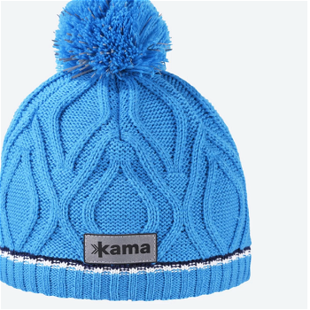 Detská pletená merino čiapky Kama B90 115 tyrkysová